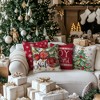 Christmas Pillow Covers 18x18 Inch Set of 4, Xmas Decorations Tree Balls Merry and Bright Joy to The World - 4 of 4