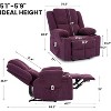 Manual Recliner w/Massage & Heating - 385Lb Capacity Accent Chair for Living Room, Bedroom, 155° Tilt, Cup Holders, Single-Box Delivery - 3 of 4