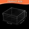 Unique Bargains Square Cube Clear Acrylic Box with Lid for Candy Tiny Jewelry Display - 2 of 4
