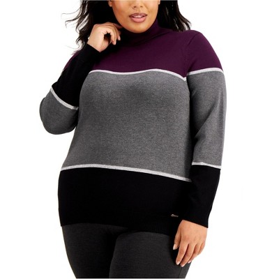 Calvin Klein Womens Colorblocked Pullover Sweater
