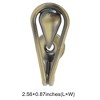Unique Bargains Curtain Holdbacks Teardrop Hooks Zinc Alloy 2.56"x0.87" 1 Pair - 3 of 4