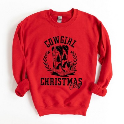 Simply Sage Market Women's Graphic Sweatshirt Cowgirl Christmas Club