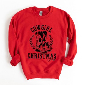 Simply Sage Market Women's Graphic Sweatshirt Cowgirl Christmas Club - 1 of 4