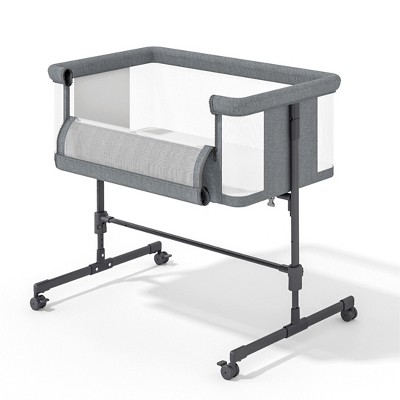 BabyBond 3 in 1 Baby Bassinet Beside Sleeper, Baby Beside Bassinet with Breathable Mesh, 5 Height Adjustable，Baby Crib for Newborn