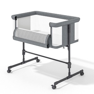 BabyBond 3 in 1 Baby Bassinet Beside Sleeper, Baby Beside Bassinet with Breathable Mesh, 5 Height Adjustable，Baby Crib for Newborn - 1 of 4