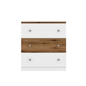NicBex Nightstand with 3 Drawers and Handles Wooden Bedside Table with Colorblock Design for Bedroom,Living Room - 1 of 4
