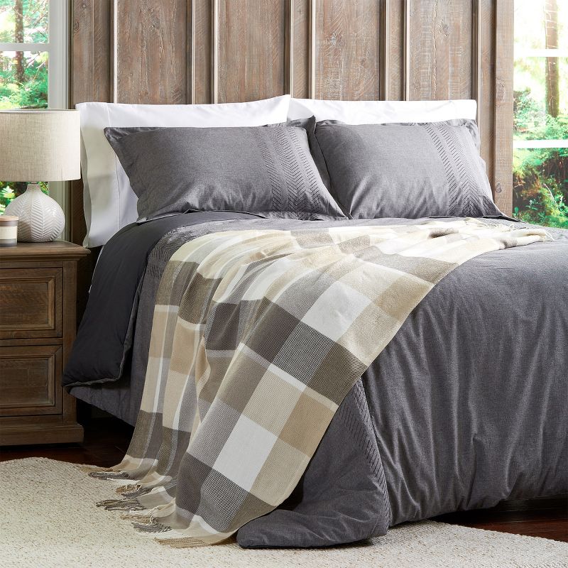 Hastings Home Oversized Soft Fluffy Throw Blanket - Plaid, 3 of 5