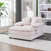 56.3" Corduroy Single Sofa Chair with 2 Toss Pillows and Ottoman, Deep Seat Comfy Couch for Living Room - 3 of 4