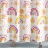 Rainbows and Suns Kids' Shower Curtain Pink - Urban Playground: Polyester, Machine Washable, Kids Bathroom Decor - 3 of 4