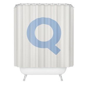 Deny Designs April Lane Art Block Monogram Shower Curtain - 1 of 3