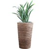 Vintiquewise Wicker Banana Rope Tall Floor Planter with Metal Pot, Large - 2 of 4