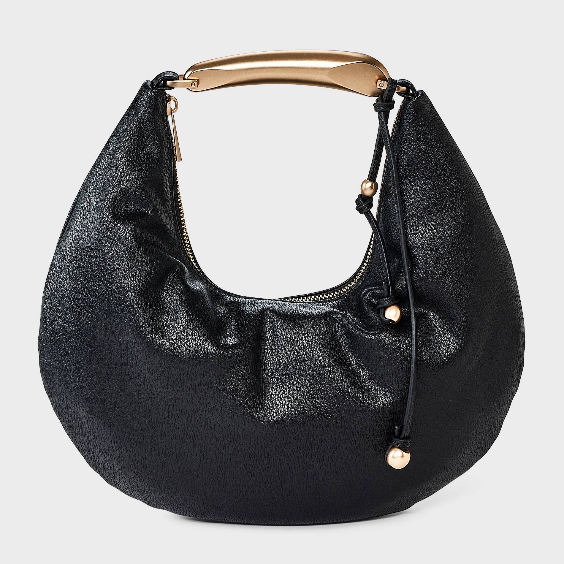 Metal Handle Crescent Handbag - A New Day™