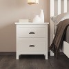 NicBex Nightstand with 2 Drawers,23.5 inch/15.75 inch Bedside Table with Metal Handles and  Elegant Finish,Side Table for Bedroom,Living Room,White - 4 of 4