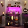 MOEPISY Rustic Brown Bakers Racks for Kitchens with Storage - 2 of 4