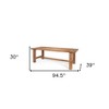 HomeRoots 95" Natural Reclaimed Wood Trestle Base Dining Table - 3 of 4
