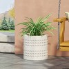 Okak Dots Stylish Antique White Planter, Modern Durable Weather Resistant and Versatile Planter for Indoor/Outdoor - 3 of 4