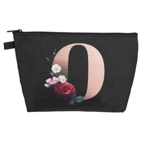 Unique Bargains Personalized Initial Makeup Bag Black 1 Pc - image 1 of 4