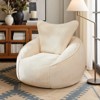 42" Bean Bag Chairs, Large Bean Bag Couch With Ergonomic Backrest for Adults, Memory Foam Filled Velvet  Floor Sofa for Reading, Playing or Relaxing - 2 of 4