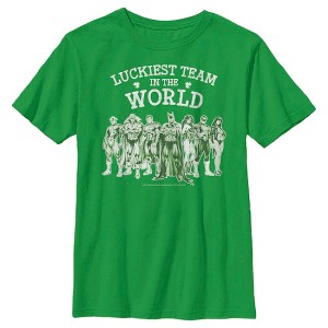 Boy's Justice League St. Patrick's Day Luckiest Team in the World T-Shirt - 1 of 4