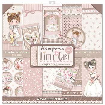 Baby Girl Scrapbook Paper: Baby Announcement Scrapbooking Paper | 20  Double-Sided Sheets | 8.5 x 8.5 Inch | Decorative Craft paper for  Scrapbooking