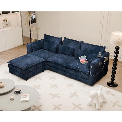 DYHOME L Shaped Couch Sectional Sofa Comfy Cloud Couch for Living Room, Deep Seat Modular Sectional Sofa, 3 Seat