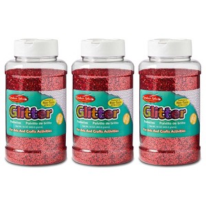 Charles Leonard Creative Arts™ Glitter, 1 lb. Bottle, Red, Pack of 3 - 1 of 2