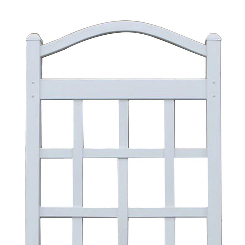 Dura-Trel Cambridge 28 by 75 Inch Indoor Outdoor Garden Trellis Plant Support for Vines and Climbing Plants, Flowers, and Vegetables, White, 4 of 7