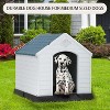 FDW 28/32/39 Inch Spacious Plastic Dog House Dog Kennel with Ventilated Roof Removable Tray - 2 of 4