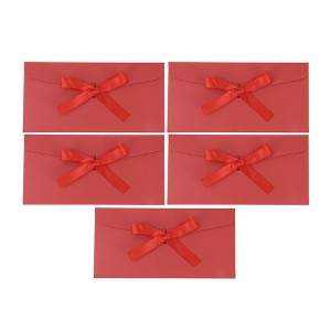 Unique Bargains Bow Tie Design Invitation Envelopes for Greeting Cards Wedding Birthday Christmas 5 Pcs - 1 of 4