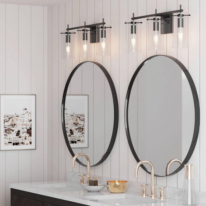 3-Light Heidi Modern Bathroom Vanity Light Fixture Brass Metal - Nathan James, 3 of 11