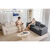MAXYOYO Convertible Sofa Bed, Pull Out 3 Seater Sleeper Sofa, 2 in 1 Fold Out Floor Couch with Pillows for Living Room - 2 of 4