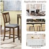 Sapphtopaz Dining Chairs Set of 4 Kitchen Chair with Padded Seat Height Chair with Backrest Dining Room Chairs for Kitchen, Bedroom - 4 of 4