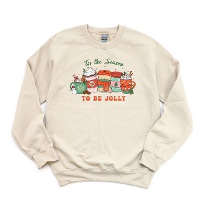 Simply Sage Market Women's Graphic Sweatshirt Jolly Season Mugs - 1 of 3
