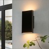 LLHZSY 2-Light Matte Black Dimmable Outdoor LED Wall Light Fixture Sconce - 10 1/16"-3000K/4500K/6000K - 3 of 4