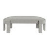 Sapphtopaz Modern Ottoman Bench with Velvet Upholstered Oval Vanity Stool with Sturdy Frame Comfy End of Bed Bench for Living Room, Entryway - 3 of 4