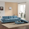 TIRAMISUBEST 104" L-Shaped Sectional Sofa - Multifunctional Armrest w/Charging Ports, Cup Holder & Storage Ottoman, Chenille Fabric - 3 of 4