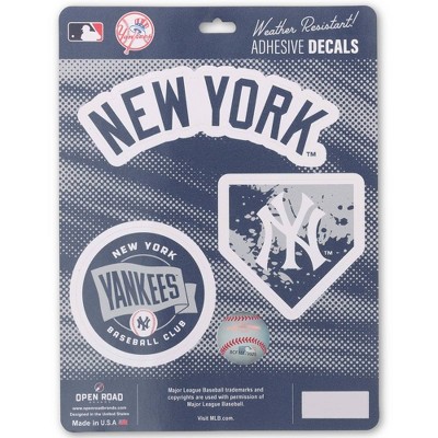 MLB New York Yankees Sticker Decal - 3pk