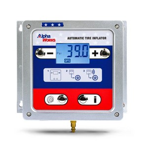 AlphaWorks Automatic Air Pressure Inflator - 1/4" NPT In/Outlets, Digital Display, Set Pressures & Inflate - 1 of 4