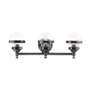 Livex Lighting Oldwick 3 - Light Vanity in  Polished Black Chrome - 1 of 1