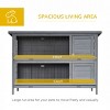 54" Wooden Rabbit Hutch,Large Outdoor Bunny Cage with Lockable Doors And No Leak Trays-LAOTIES - 4 of 4