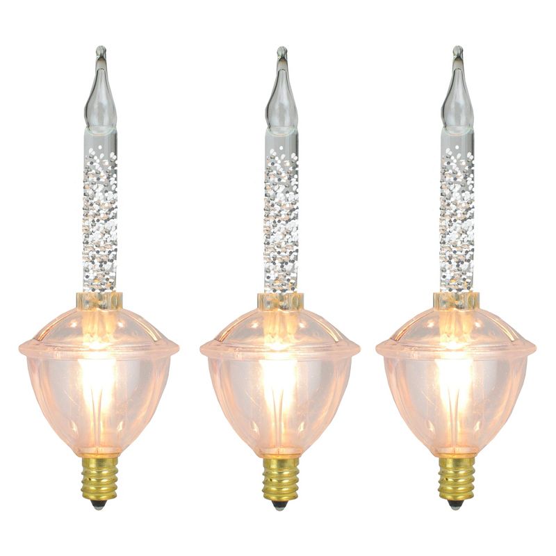 Northlight Pack of 3 Clear C7 Retro Bubble Light Replacement Christmas Bulbs, 1 of 3
