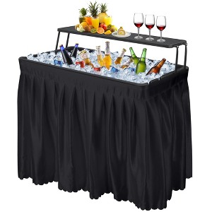 SUGIFT Portable Ice Cooler Table with Drainage, Skirt & Handle, 440LBS Capacity Outdoor Beverage Station for Party, Wedding, BBQ and Events - 1 of 4
