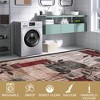 Modern Floral Area Rug Indoor Large Washable Floor Carpet Rug Contemporary Aesthetic Bedroom Rug Non Slip Accent Throw Rug for Dining Room Bedroom - 3 of 4
