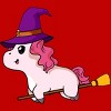 Men's Design By Humans Witch Unicorn Halloween T Shirt By thebeardstudio T-Shirt - 2 of 4