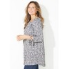 Catherines Women's Plus Size Ruched Neck Tie-Sleeve Top - 4 of 4