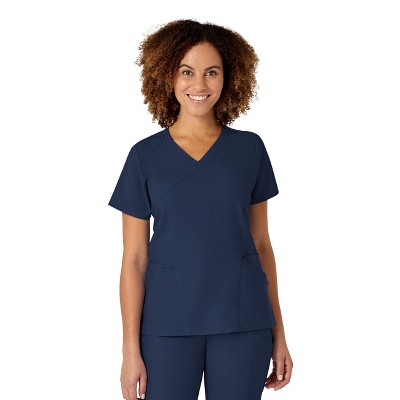Wink W123 Women's Mock Wrap Scrub Top