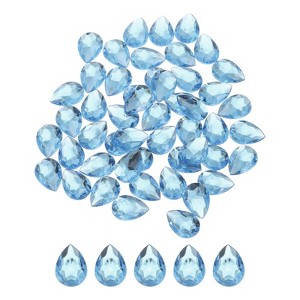 Unique Bargains Flat Back Acrylic Teardrop Rhinestone Embellishments 50 Pcs - 1 of 4