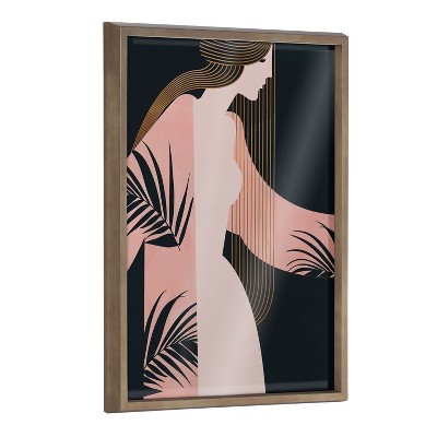 Kate and Laurel Blake Scent of Jasmine Framed Printed Glass by Alexander Ginzburg, 18x24, Gold