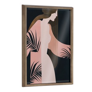 Kate and Laurel Blake Scent of Jasmine Framed Printed Glass by Alexander Ginzburg, 18x24, Gold - 1 of 4