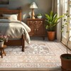 Vintage Printed Room Decor Area Rug for Living Room Soft Thin Washable Non Slip Foldable Carpet Retro Low Pile Rugs for Bedroom Bathroom - 4 of 4